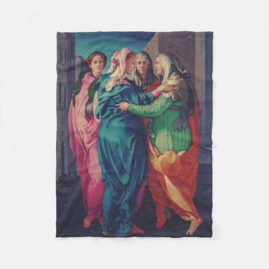 Bezoek van Maagd door Pontormo Fleece Deken (Voorkant)