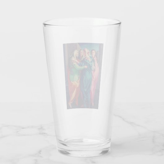 Bezoek van Maagd door Pontormo Glas (Achterkant)