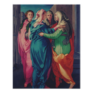 Bezoek van Maagd door Pontormo Perfect Poster