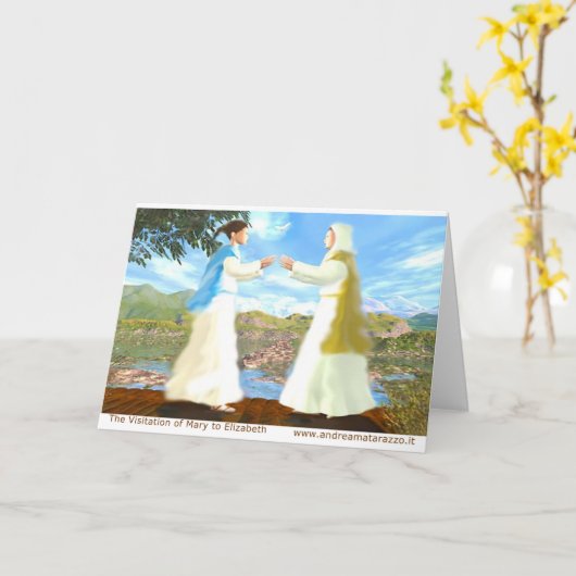 Bezoek van Mary aan Elizabeth Kaart (Gele Bloem)