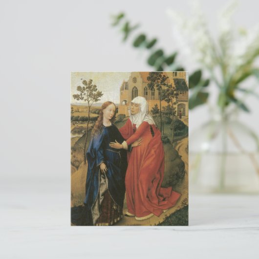 Bezoek van Mary - Rogier Van Der Weyden Briefkaart (Staand voorkant)