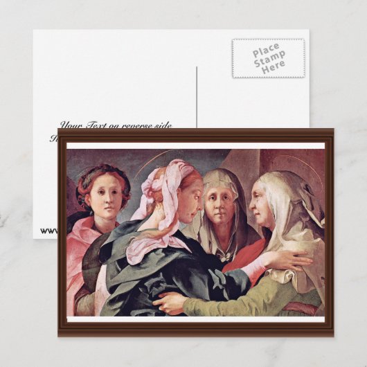 Bezoek van Pontormo Jacopo Briefkaart (Voorkant / Achterkant)