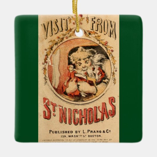 Bezoek van St. Nicholas Keramisch Ornament (Voorkant)