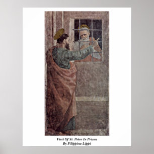 Bezoek van St. Peter in de gevangenis door Filippi Poster