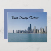 Bezoek vandaag Chicago Briefkaart (Voorkant / Achterkant)