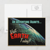 Bezoek vandaag de Aarde! Briefkaart (Voorkant / Achterkant)