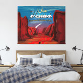 Bezoek Venus Vintage Poster Canvas Afdruk (Insitu (Slaapkamer))