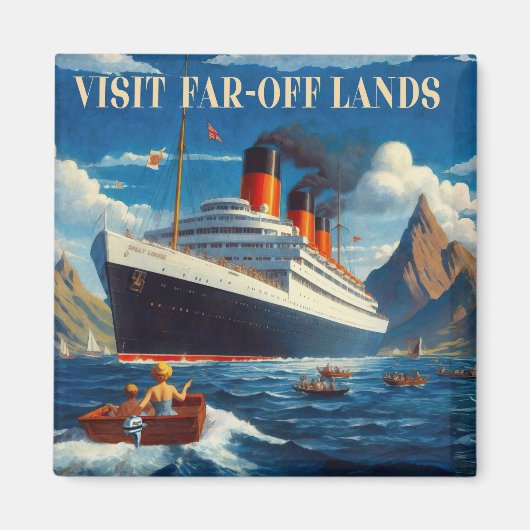 Bezoek verre landen magneet (Voorkant)