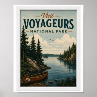 Bezoek Voyageurs National Park Reis Vintage Poster