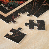 Bezoek Vulcan - Retro Galactisch Reisposter Legpuzzel (Zijkant)