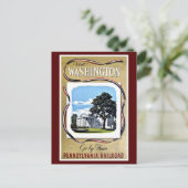 Bezoek Washington per trein, Pennsylvania RR Briefkaart (Staand voorkant)