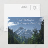 Bezoek Washington "The Evergreen State" Briefkaart (Voorkant / Achterkant)