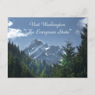 Bezoek Washington "The Evergreen State" Briefkaart