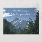 Bezoek Washington "The Evergreen State" Briefkaart (Voorkant)