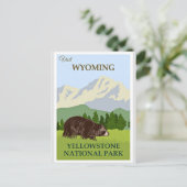 Bezoek Wyoming, Yellowstone National Park Briefkaart (Staand voorkant)