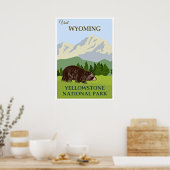 Bezoek Wyoming, Yellowstone National Park Poster (Keuken)