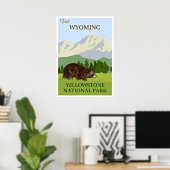 Bezoek Wyoming, Yellowstone National Park Poster (Thuiskantoor)