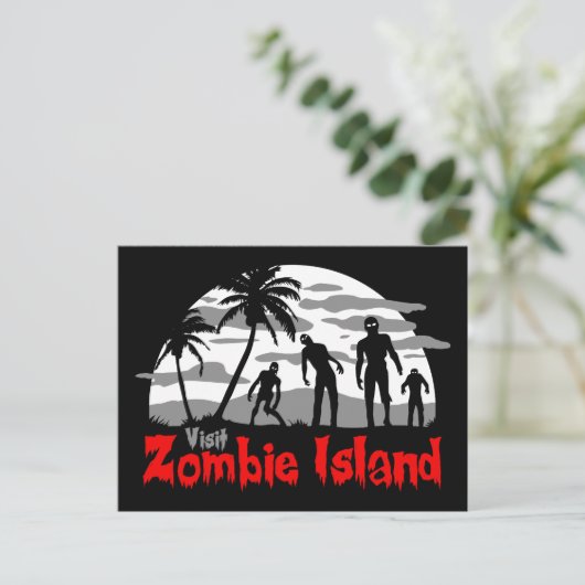 Bezoek Zombie Island Briefkaart (Staand voorkant)