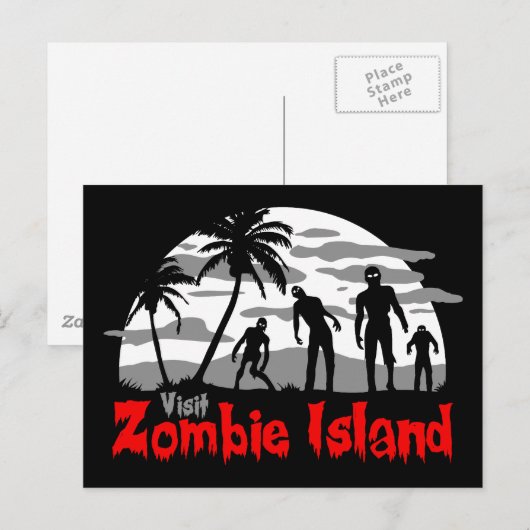 Bezoek Zombie Island Briefkaart (Voorkant / Achterkant)