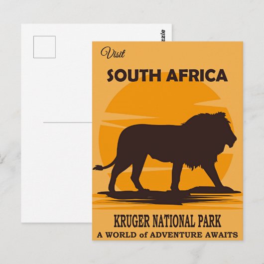 Bezoek Zuid-Afrika, Kruger National Park, Briefkaart (Voorkant / Achterkant)