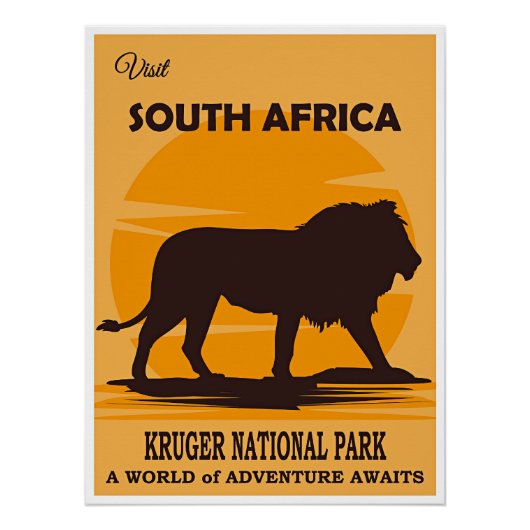 Bezoek Zuid-Afrika, Kruger National Park, Perfect Poster (Voorkant)