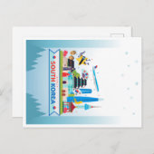 Bezoek Zuid-Korea Briefkaart (Voorkant / Achterkant)