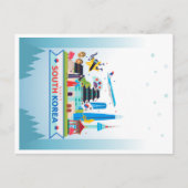 Bezoek Zuid-Korea Briefkaart (Voorkant)
