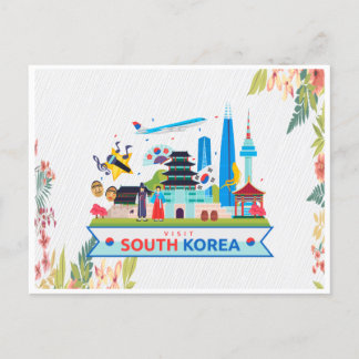 Bezoek Zuid-Korea Briefkaart