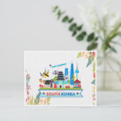 Bezoek Zuid-Korea Briefkaart (Staand voorkant)
