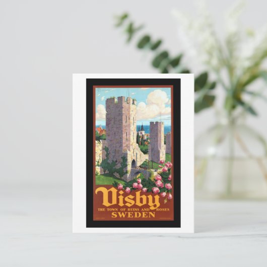  bezoek Zweden Briefkaart (Staand voorkant)