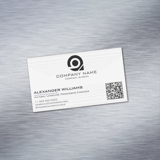 Bezoekend Software Engineer Kunstmatige Intelligen Magnetisch Visitekaartje (Voorbeeld)