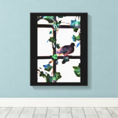 Bezoekende hond canvas afdruk (Insitu (Houten vloer))