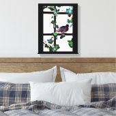 Bezoekende hond canvas afdruk (Insitu (Slaapkamer))