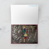 Bezoekende Oom Mistletoe Feestdagen Kaart (Binnen)