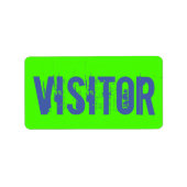 Bezoeker Etiket (Voorkant)