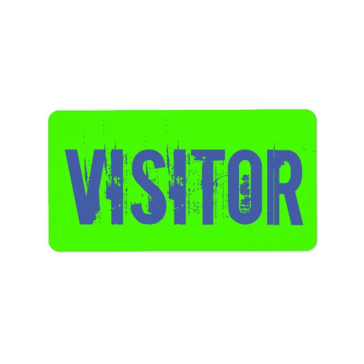 Bezoeker Etiket (Voorkant)