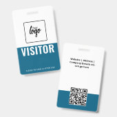 Bezoeker Modern ID Aangepast Logo Badge (Voor- en achterkant)