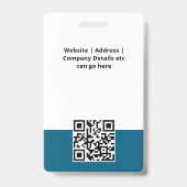 Bezoeker Modern ID Aangepast Logo Badge (Achterkant)