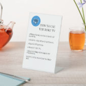 Bezoeker Televisietelevisie-instructies Verhuur Reclamebord Met Voetstuk (Insitu)