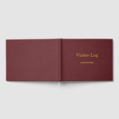 Bezoekerlog Professioneel Bourgogne Faux Leather Gastenboek (Volledig)