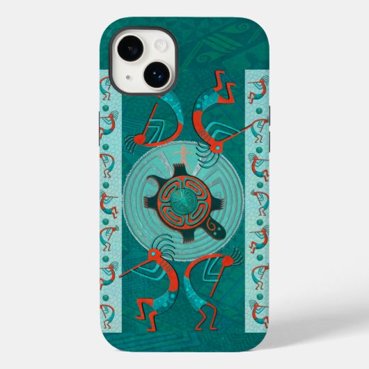 Bezoekers Anasazi Native Folk Art Case-Mate iPhone Case (Achterkant)