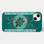 Bezoekers Anasazi Native Folk Art Case-Mate iPhone Case (Achterkant (horizontaal))
