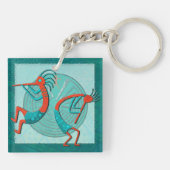 Bezoekers Anasazi Native Folk Art Sleutelhanger (Achterkant)