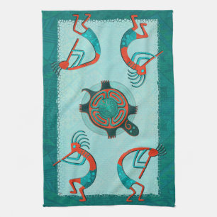 Bezoekers Anasazi Native Folk Art Theedoek