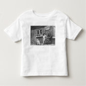 Bezoekers buiten een Lazy F Ranch Bldg Kinder Shirts (Voorkant)