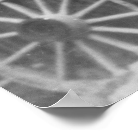 Bezoekers buiten een Lazy F Ranch Bldg Poster (Hoek)