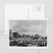 Bezoekers die het palmhuis bekijken op Kew Palace, Briefkaart (Voorkant / Achterkant)