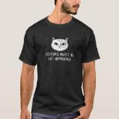 Bezoekers moeten een Kat goedgekeurde Kat Lover Fa T-shirt (Voorkant)