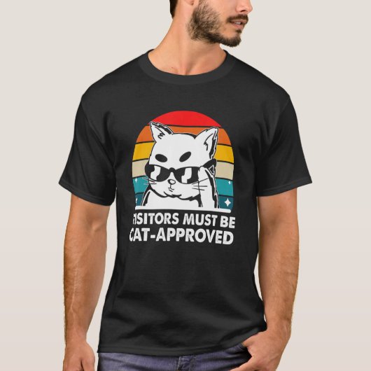 Bezoekers moeten een kat-goedgekeurde kattenkeuken t-shirt (Voorkant)