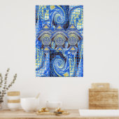 Bezoekers op een Sterrennacht Poster (Keuken)